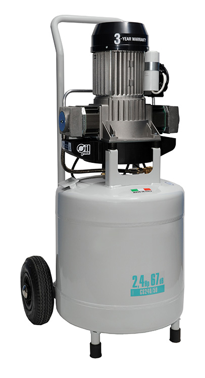 Compressore verticale oilless 240 litri minuto Syncro Torino